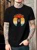 Retro Sunset Llama Math Pun Slogan Print Unisexs Crew Neck Short Sleeve Casual Basic Summer Daily Soft Comfort Fit Wear Tee Shirt