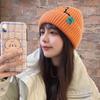 Полосатая зимняя универсальная шерстяная шляпа с вышивкой медведя, шапки в корейском стиле, вязаная шапка, женские шапочки