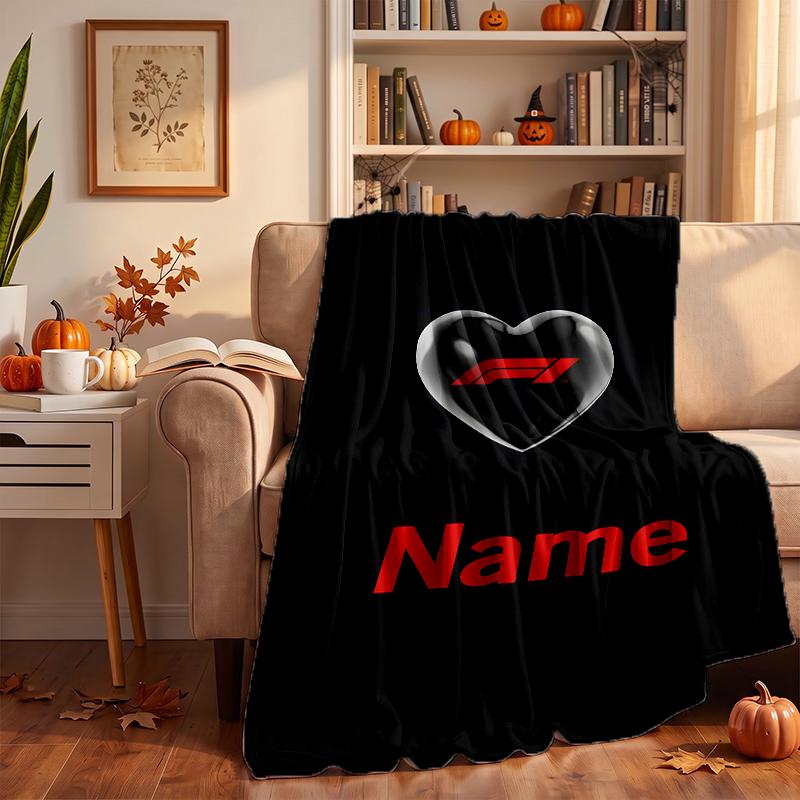 F1 Custom Flannel Blankets Soft Warm Cozy Throws for Home Decor Holiday Gifts