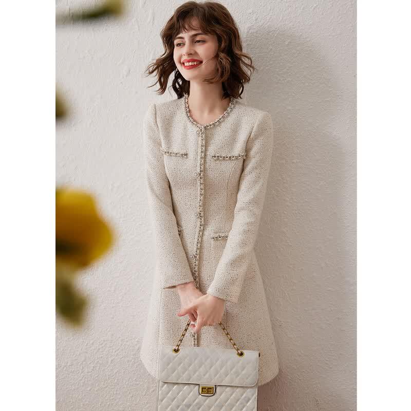 Elegant Sequined A-Line Midi Dress