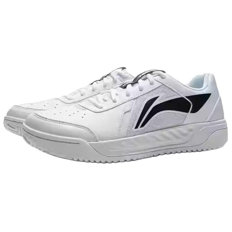 Li Ning Скользкие Устойчивые к истиранию Поддерживающие Низкие Теннисные Кроссовки Унисекс Белые ATTV003-1