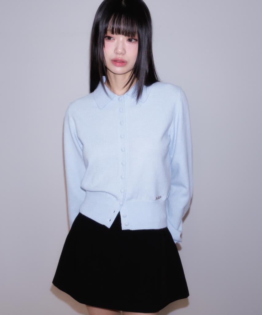 Rose Franz Frill Waist Pintuck Miniskirt [Black]