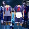 Набор из темно-синего платья Stranger Things для взрослых на Хэллоуин, детали сшивкой, сублимированный полосатый арт