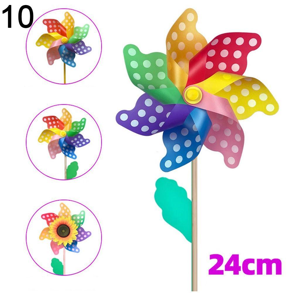 Игрушки Красочные Подсолнухи Ветряные мельницы DIY Ветряные вертушки Макет Игрушки Пластиковые Ветряные вертушки