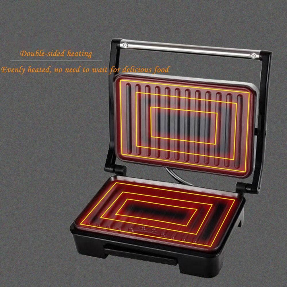 Non-Stick Electric Sandwich Pan Quick Heating Sandwich Maker Bread Sandwich Toaster Breakfast