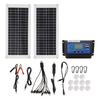 Solar Panel Kit IP65 Waterproof 40W 10A 50V 2Pcs Monocrystalline Solar Panel with Solar Charge