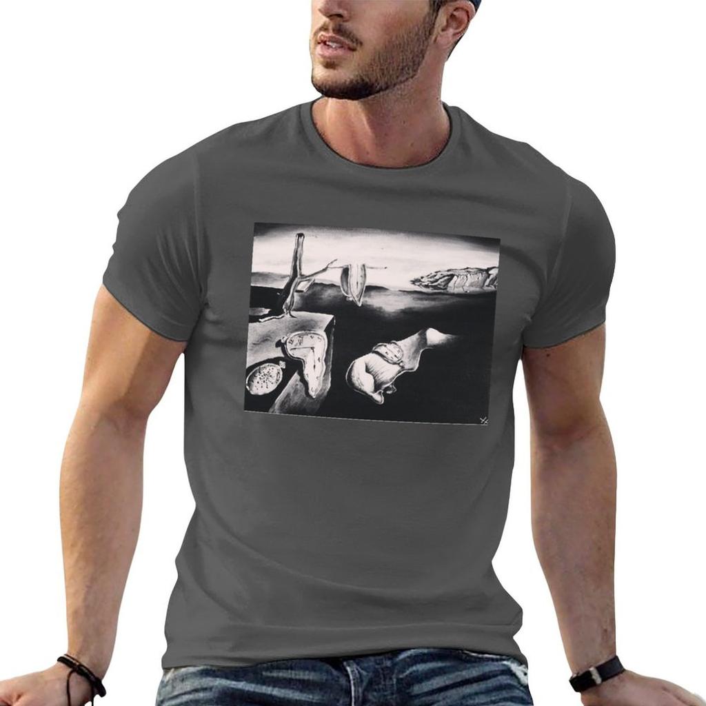 Salvador Dals The Persistence Of Memory In Greyscale Tshirt T Shirt Unisex Luxury Unisex T Shirts For Unisex Tshirt