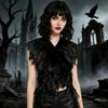 Готический воротник-перо с легким дизайном, шарф, накидка на плечи для косплея, Хэллоуина и сценических выступлений