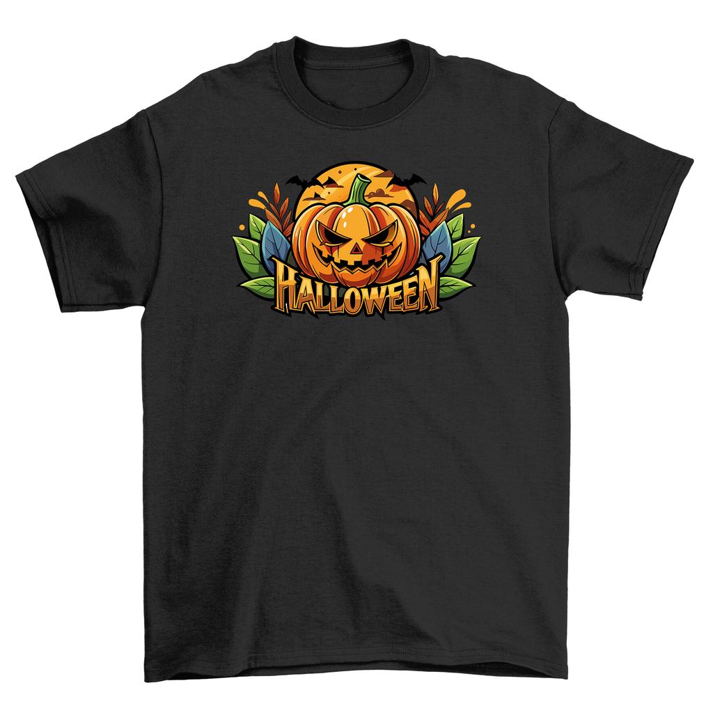 Halloween_261 T-Shirt Mens Womens Tees Top - Spooktacularly Funny! Unisex Cotton Tee with Pumpkin and