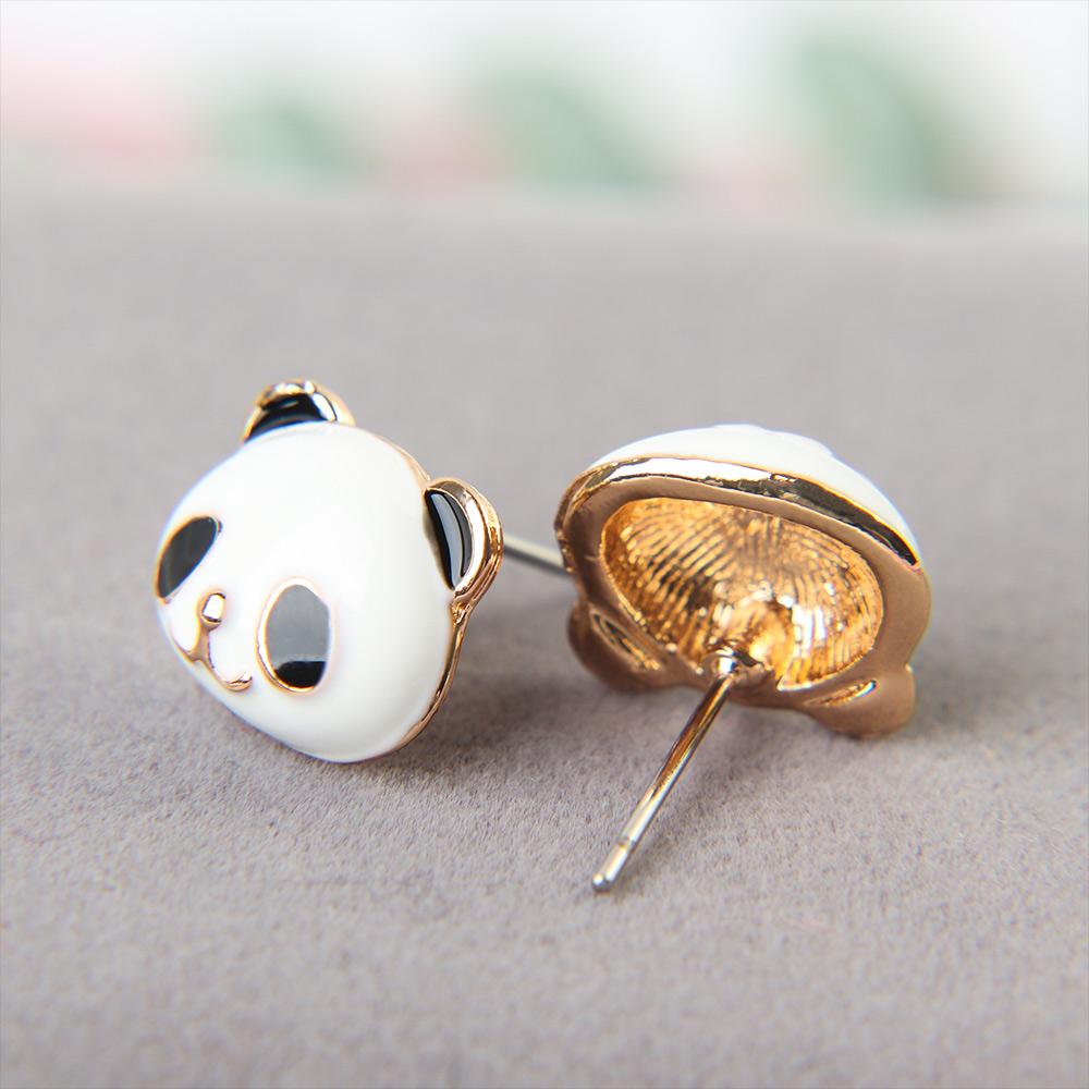 Exquisite Jewelry Zinc Zinc Alloy Panda Shape Stud Earrings Ear Stud Earring Bridal Earrings
