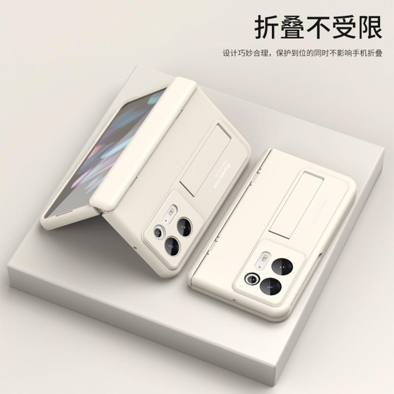OPPO Find N2 Protective Case With Built-in Kickstand Full Coverage PC Shell Magnetic Shockproof Scratch Resistant