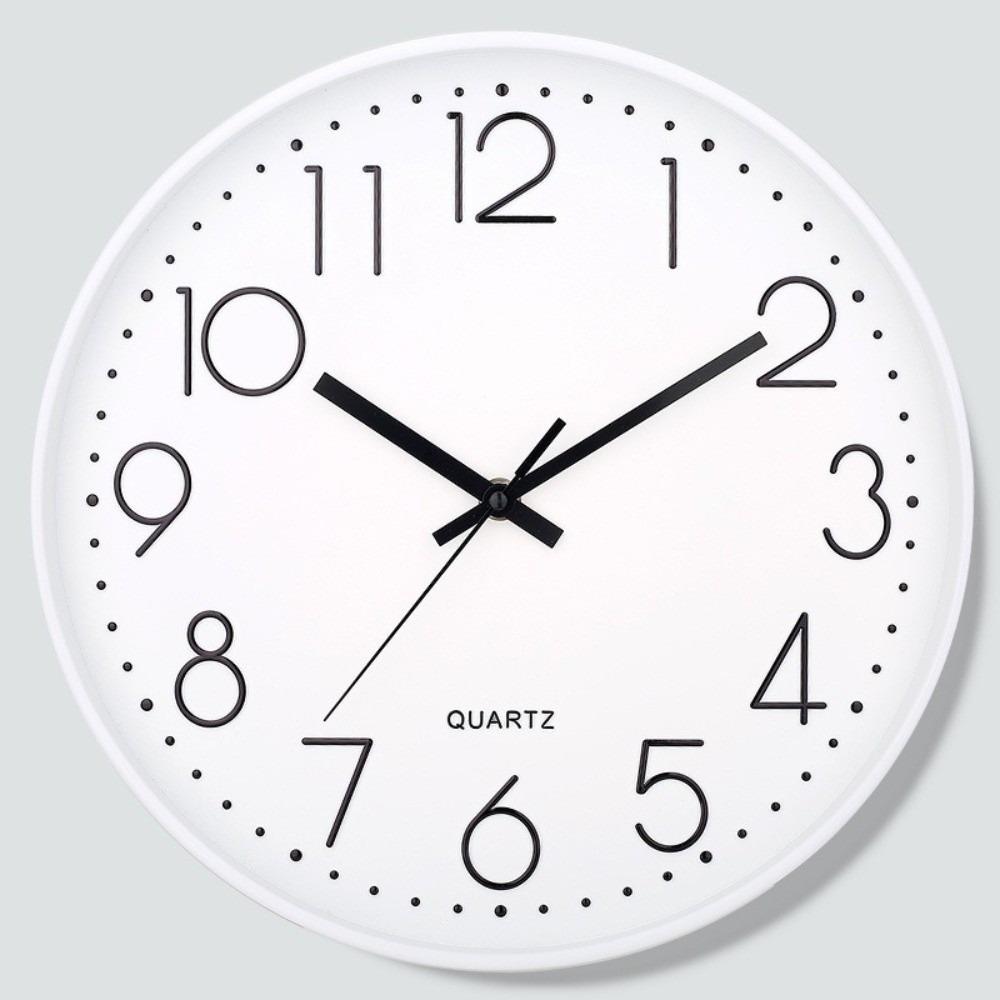 Silent Quartz Clock Battery Operated Wall Mounted Clock Minimalist Hanging Clock For Office Wall