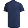 Adidas Однотонная футболка с круглым вырезом и логотипом, мужские топы, синяя FJ6171