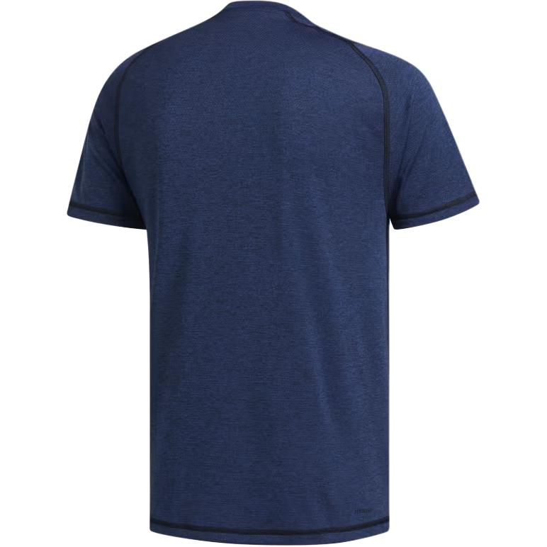 Adidas Однотонная футболка с круглым вырезом и логотипом, мужские топы, синяя FJ6171