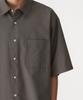 MUSINSA STANDARD Relaxed Wool-Like Short Sleeve Shirt [Taupe]