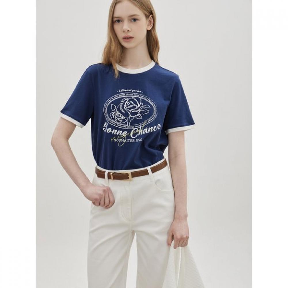Cc CollecT Rose PrinT ShorT Sleeve T shirT C262psm131