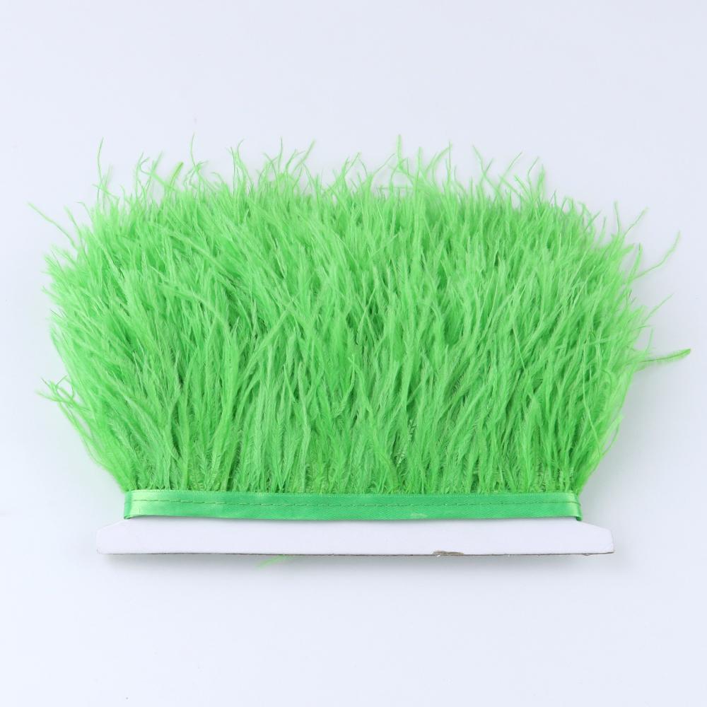 Перо 1 метр Пушистое Синее Страусиные Перья Отделка Бахрома 8-10 см Свадебное Украшение Лента из Перьев для Вечеринки Одежды Шитье Перья Поделки