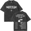 Washed Vintage Unisex Women Korean Kpop  ATEEZ World Tour Towards The Light Will To Power Tshirt Short Sleeve Cool Streetwear