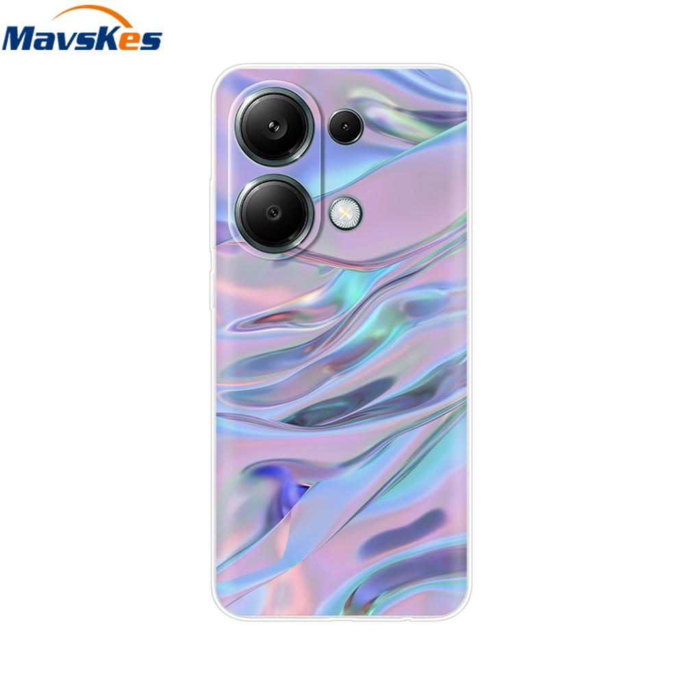 Чехол для Poco M6 Pro Чехол для Xiaomi Poco M6 Pro 4G Чехлы Чехол Защита камеры Мягкий силиконовый задний чехол для телефона для Poco M6 Pro