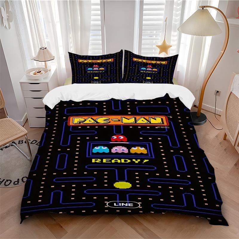 Pacman Classic Arcade Game Print 3Pcs Bedding Setduvet Cover With 2 Bedropillowcase Home Birthday Gift