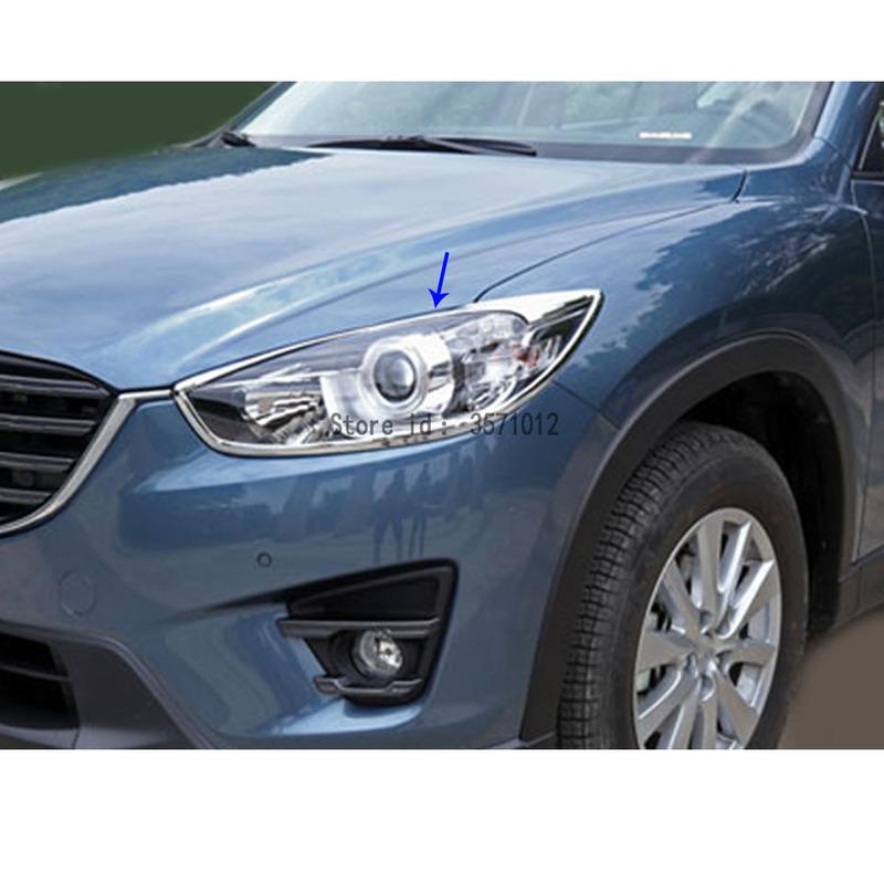 Для Mazda CX-5 CX5 2012 2013 2014 2015 2016 Автомобильная крышка Передняя фара Лампа Детектор Рамка Накладка ABS Хромированная Накладка Декоративная Бровь
