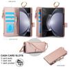 Кошелек-чехол для Samsung Galaxy Z Fold 7, Застежка-молния с держателем для карт и RFID-защитой, Книжка-раскладушка, Ударопрочный защитный чехол