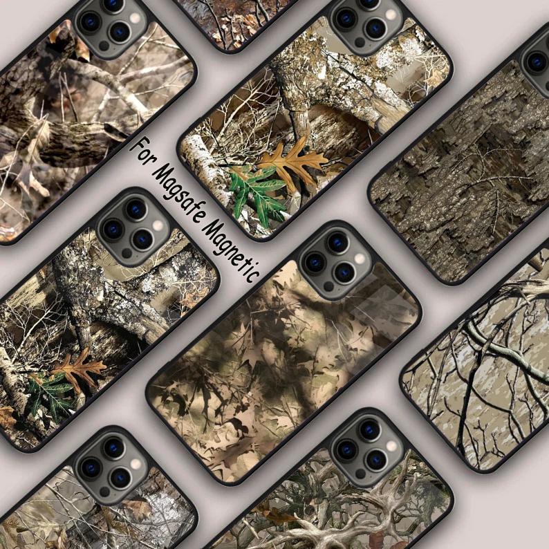 Hunting Camouflage Pattern Funda Magnetic Phone Case For APPLE iPhone 17 Air 16 14 13 12 Pro Max 15 Plus Wireless MagSafe Cover