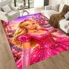 Barbie In Pink Hat Square rugs are a great choice for living rooms, bedrooms, home décor, and as gifts.