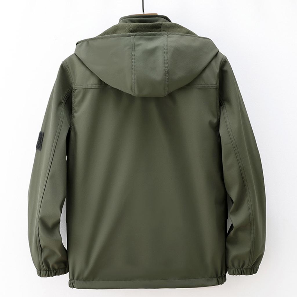 Men's Fleece Jacket Suit Windproof And Waterproof Outdoor Cold Proof Warm Cotton Jacket Thickened Suit