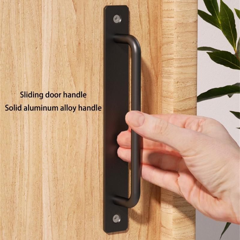 Pack of 2 Practical Sliding Door Handles Hole Center Aluminum Alloy with Mounting Screws for Indoor Outdoor Use