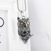 Jewelry Hot Selling In Europe and America Retro Punk Style Titanium Steel Owl Skull Pendant Stainless Steel Necklace