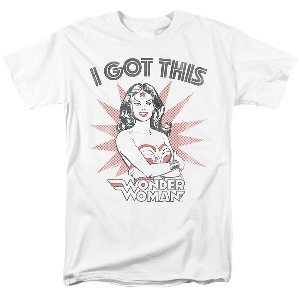 Лига Справедливости Америки Чудо-женщина Чудо-женщина Я Справлюсь Мужская Футболка Белая