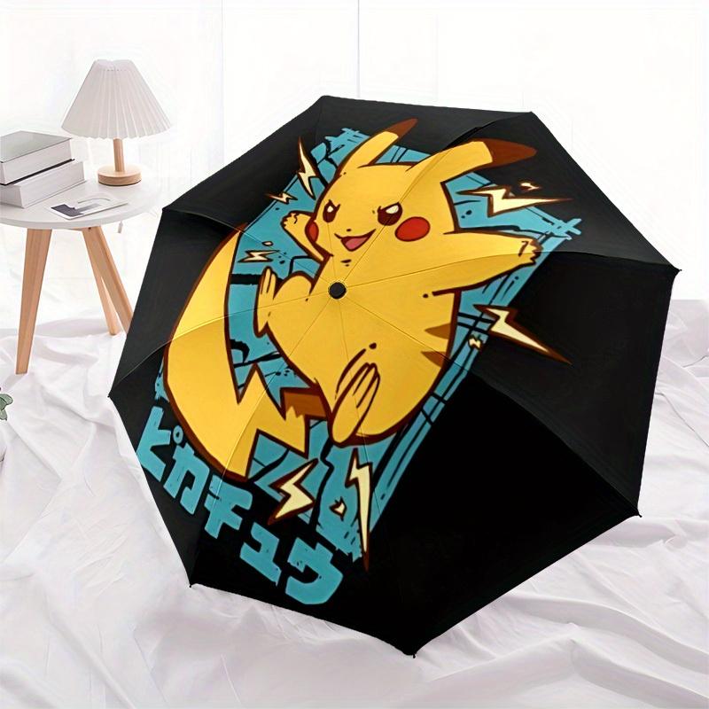 1pc Pikachu Automatic Umbrella with Folding feature - Compact Travel Umbrella, Perfect Gift for Birthday, Christmas, 046