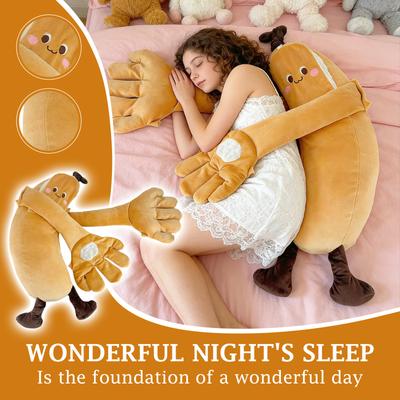 Успокаивающая подушка-обнимашка - Овальная форма, Нежно похлопывает, Способствует спокойному сну.