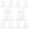 PATIKIL Wedding Table Numbers 1-10, 6"x4" Acrylic Display Signs and Holders for Weddings Receptions with Stands Parties Events Centerpiece, Frosted