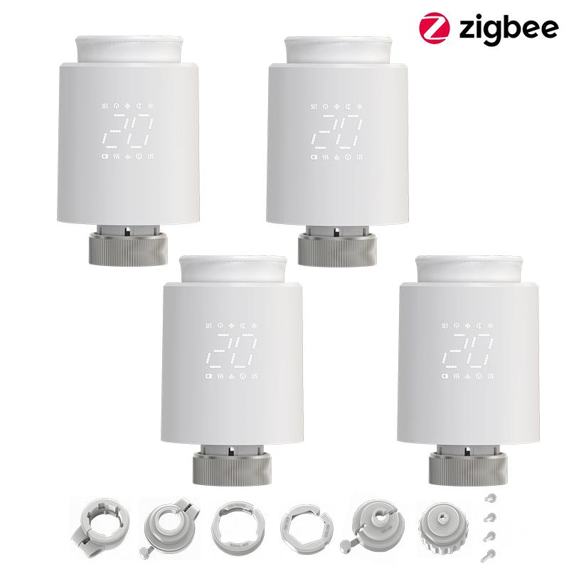 EZAIOT Tuya ZigBee Умный TRV Термостатический клапан Термостат Радиаторный привод Контроллер температуры Голосовой Alexa Google Home Alic