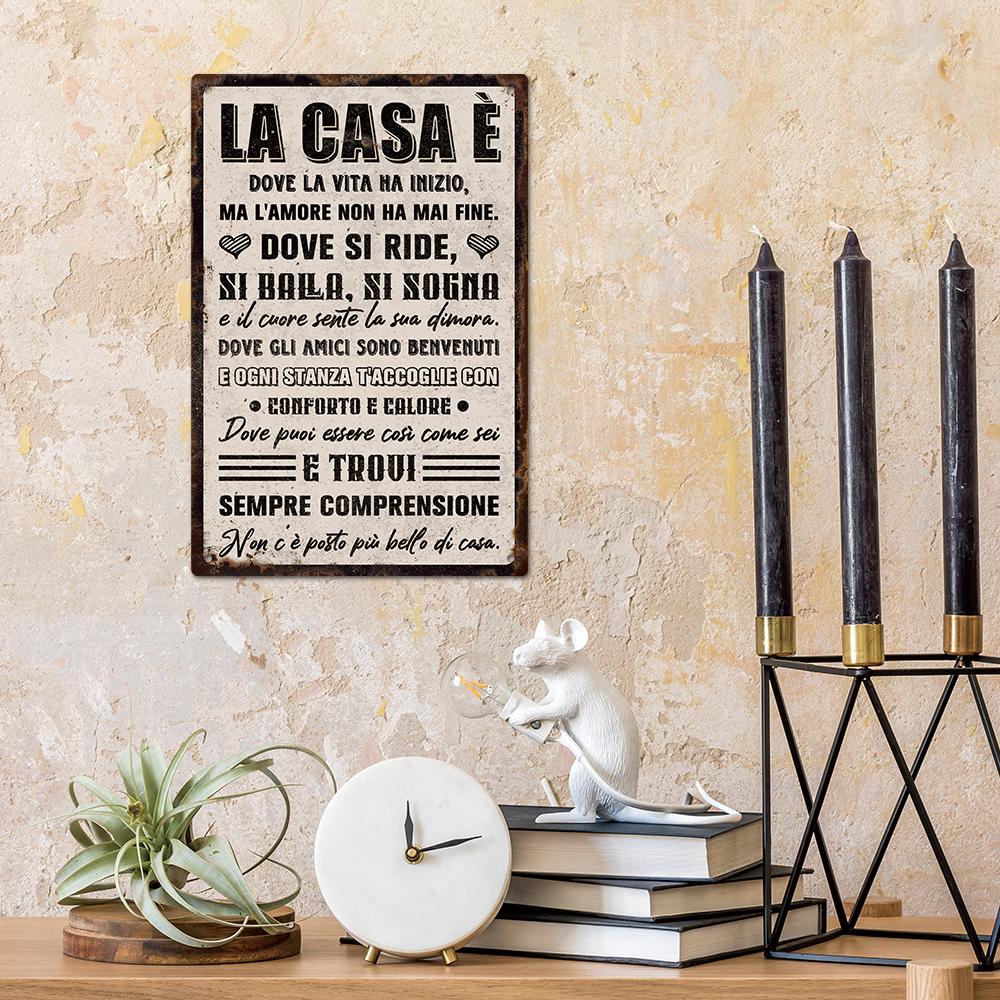 Putuo Decor 1 шт. Искусство Итальянский Винтаж Металлическая Жестяная Табличка, Настенный Декор для Дома Фермерского Дома Гостиной, Персонализированные Подарки для Друзей