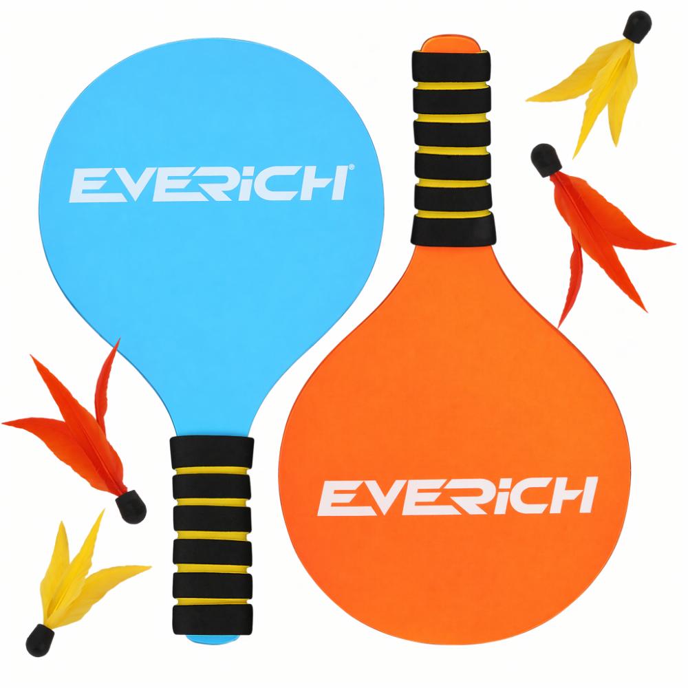 Wrapped Grip Beach Paddle Set Lightweight Beach Racket Set Shuttlecock Paddle  Backyard Play