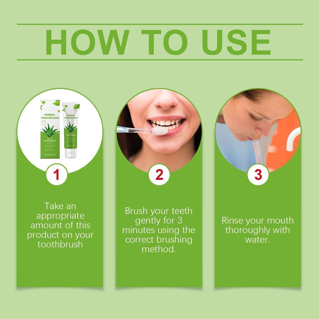 Очищающая зубная паста с алоэ нежно очищает зубы, устраняет запах, пятна, осветляет и украшает зубы