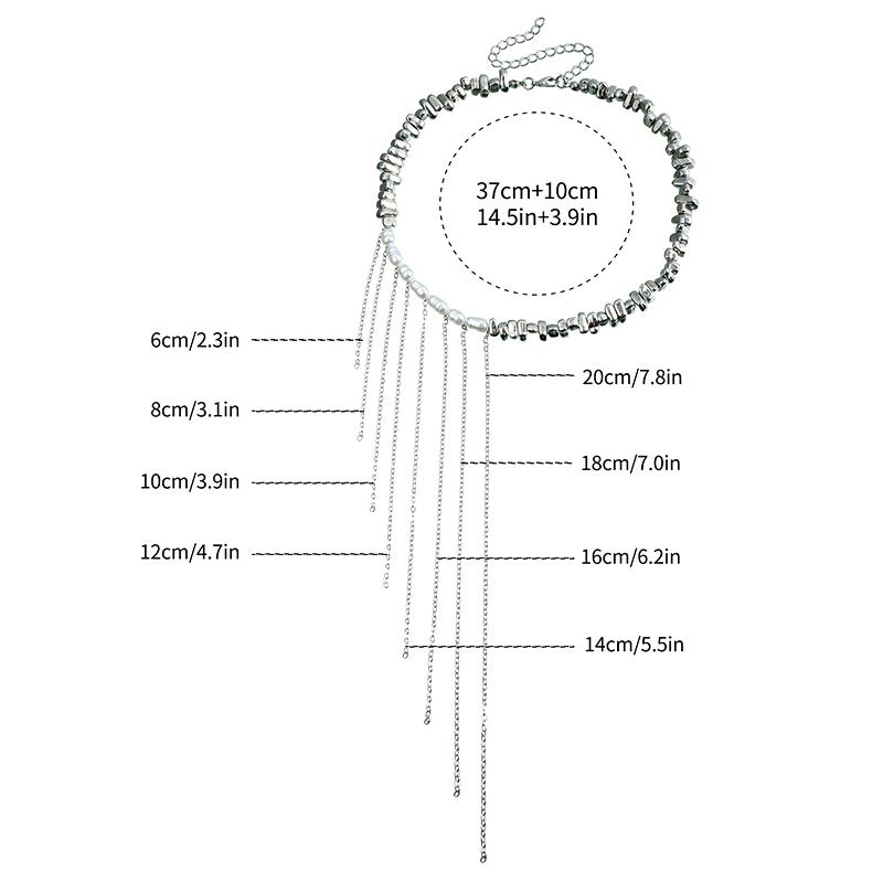 Универсальное ожерелье с кисточками из бусин Регулируемое ожерелье для женщин девушек Персонализированная минималистичная цепочка для ключицы Подарки