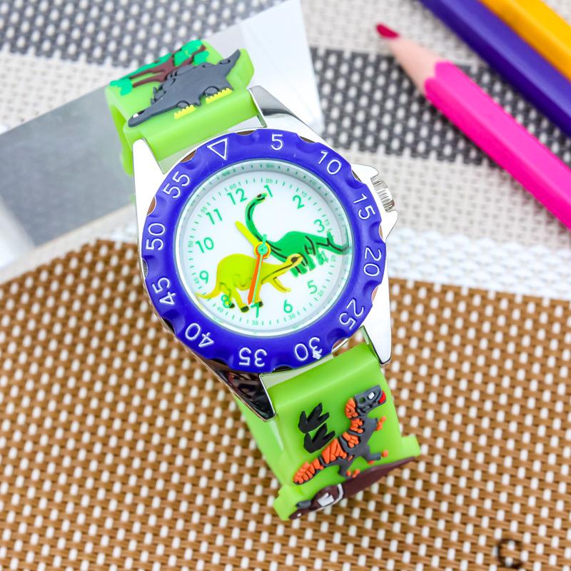 3D мультфильм динозавр детские часы дети студенты кварцевые наручные часы