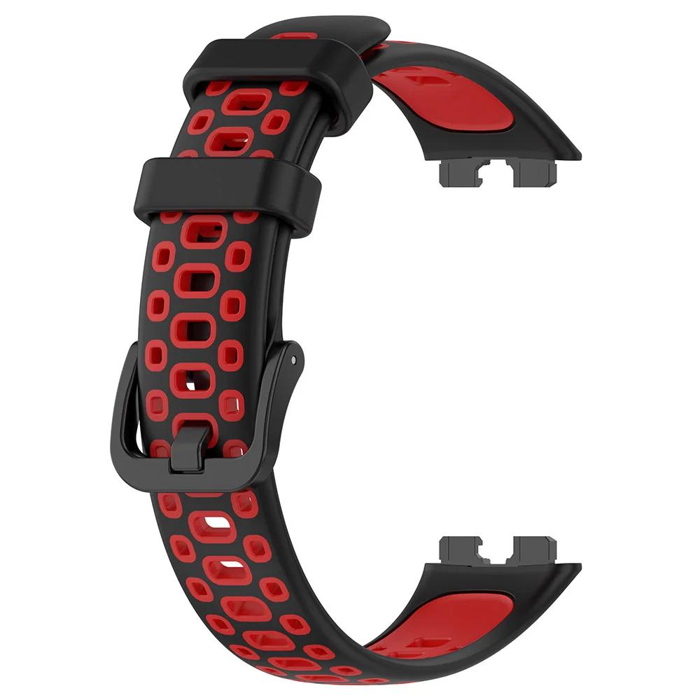 Силиконовый ремешок для Huawei Band 10 9 8 двухцветный ремешок для часов браслет аксессуары для браслета