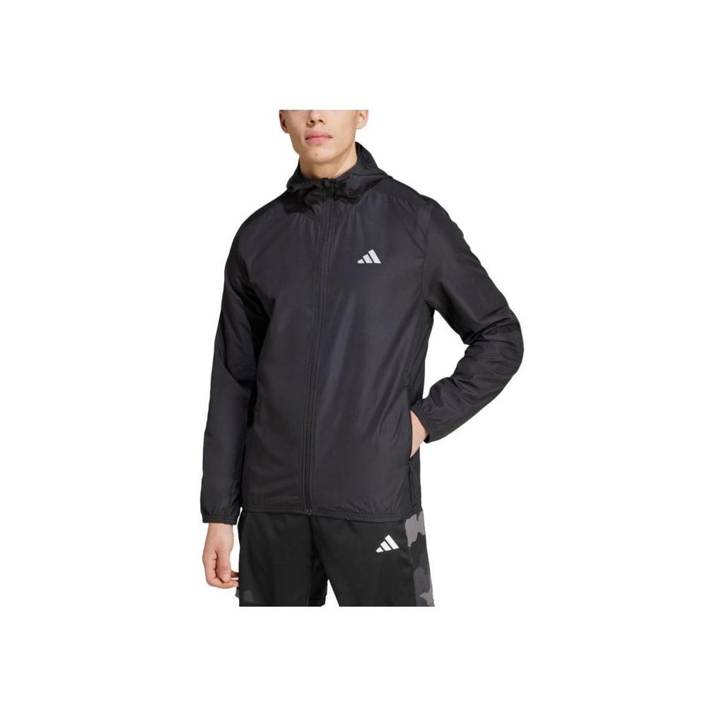 adidas Куртка Gym+ с капюшоном и логотипом на молнии с длинным рукавом, мужская верхняя одежда, черная IN5838