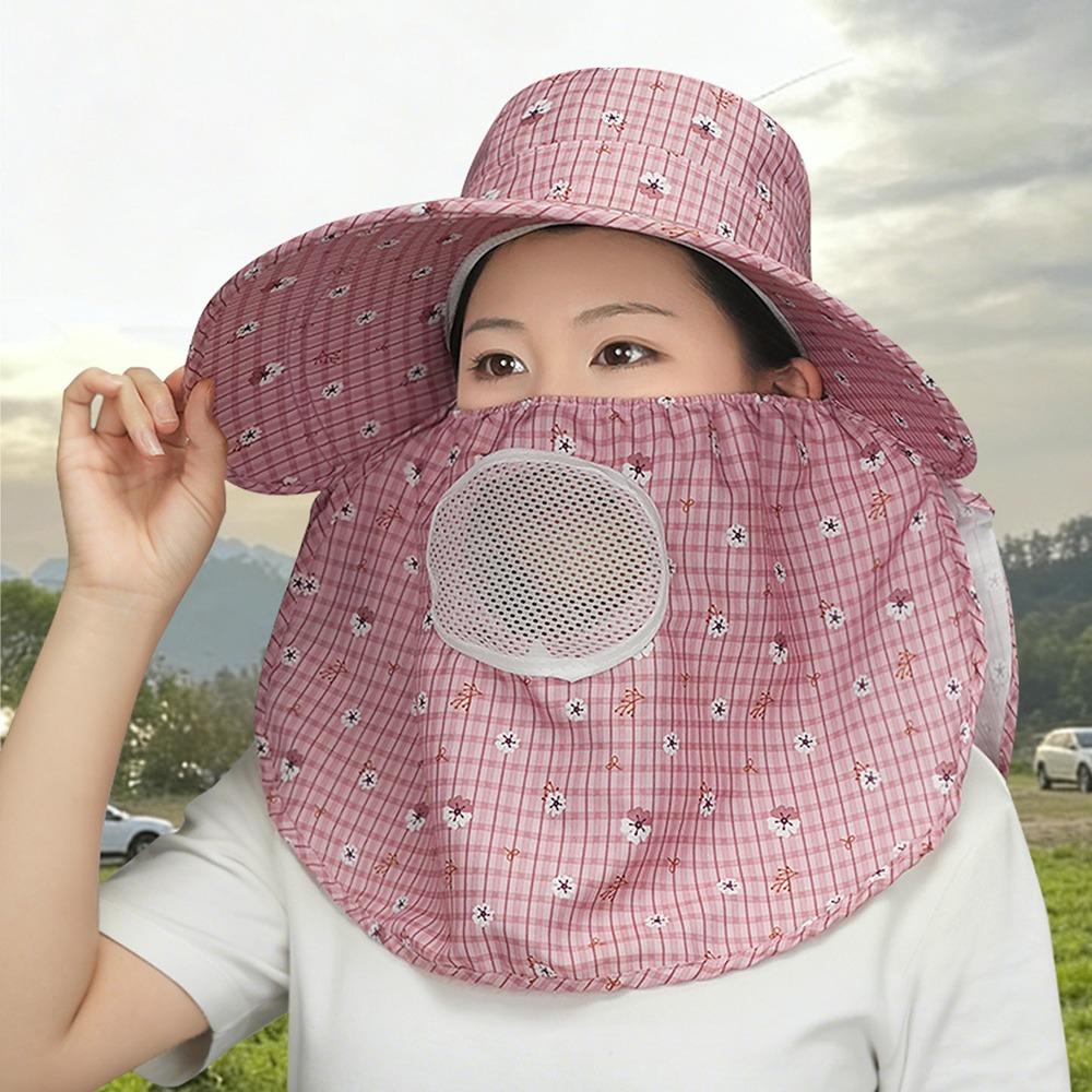 Fordable Sun Hat Wide Brim Fisherman Hat Fashion Face Hood Hat Women