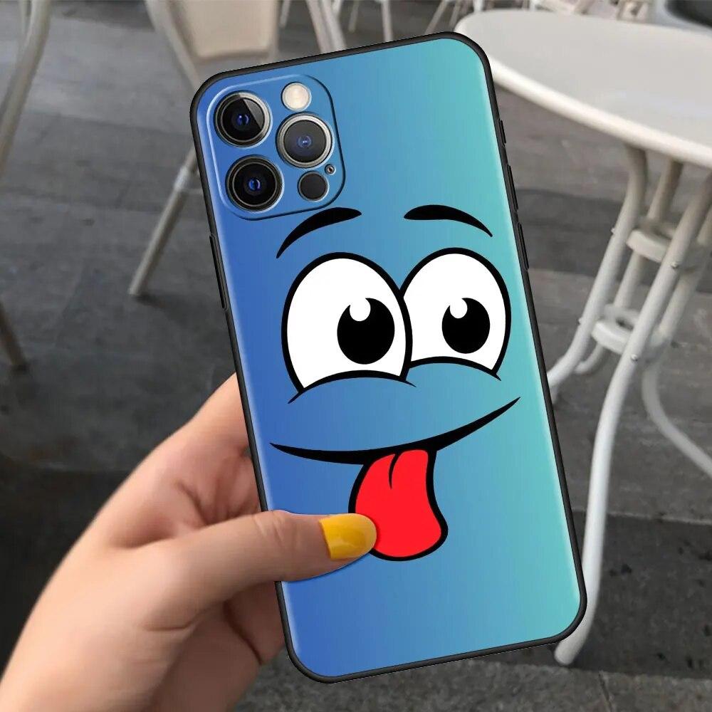 Чехол для телефона с мультяшным забавным лицом для iPhone Samsung Galaxy Redmi Xiaomi Oppo OnePlus Note SA 7 8 9 10 11 12 13 14 20 21 22 23 53 54 Pro Max Plus Ultra