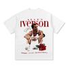 Хлопковая футболка с коротким рукавом Allen Iverson Answer, американская баскетбольная фанатская, летняя, повседневная, винтажный топ с коротким рукавом