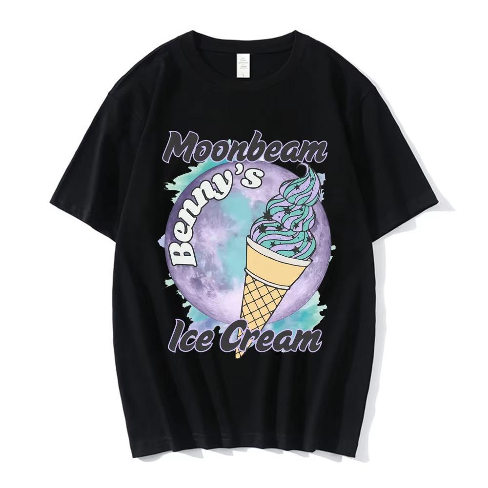 Бенсон Бун Moonbeam Ice Cream Tour 2026 Мерч Футболки Унисекс Женская Одежда Мода Футболки с Коротким Рукавом Хлопок Повседневные Футболки