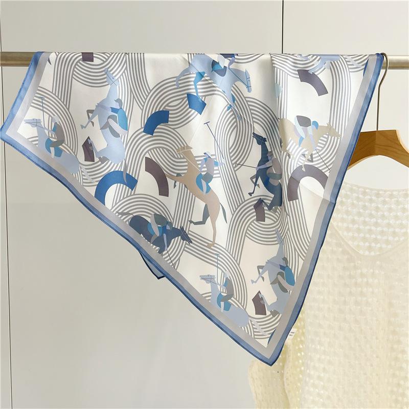 Silk Silk Scarf Women'S Season Versatile Elegant French 70Cm Chinese Square Scarf Mulberry Silk Scarf Multifunctional Shawl