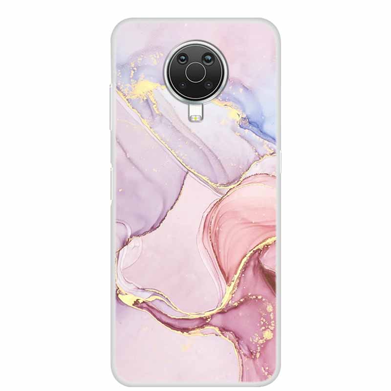 For Nokia G20 G10 Case Luxury Silicone TPU Soft Cover Phone Case for Nokia G20 TA-1334 Shockproof Cute Marble Bumper Funda Coque