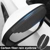 2Pcs Carbon Fibre Car Rear View Mirror Rain Cover Sun Visor Eyebrow Side View Mirror Rain Guard Auto Protection